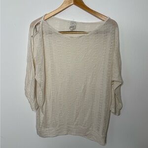 Ella Moss Cream Scoop Neck Sweater